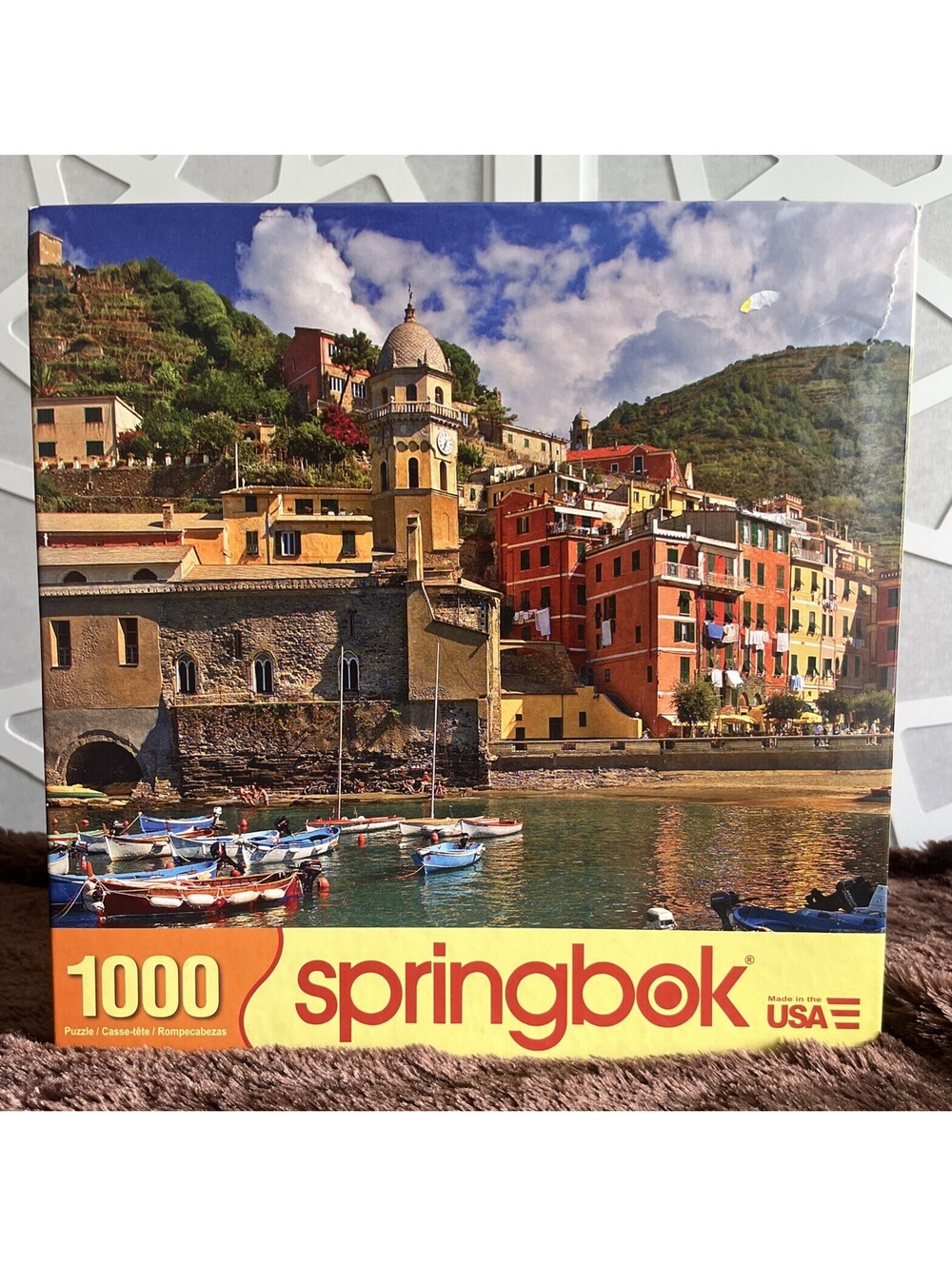 ITALIAN COASTAL HARBOR VILLAGE! Springbok Vernazza Cinque Terre 1000 PC